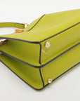 Fendi Peekaboo ICEU Small Leather 2WAY Handbag Green 8BN327
