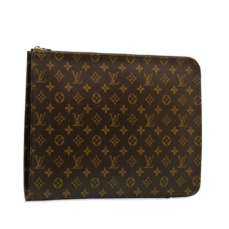 Louis Vuitton Monogram Posh Documentary Second Bag Paper Case M53456 Brown PVC Leather  Louis Vuitton