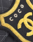 CHANEL * 2005 Emblem Shoulder Bag Mini Black Canvas