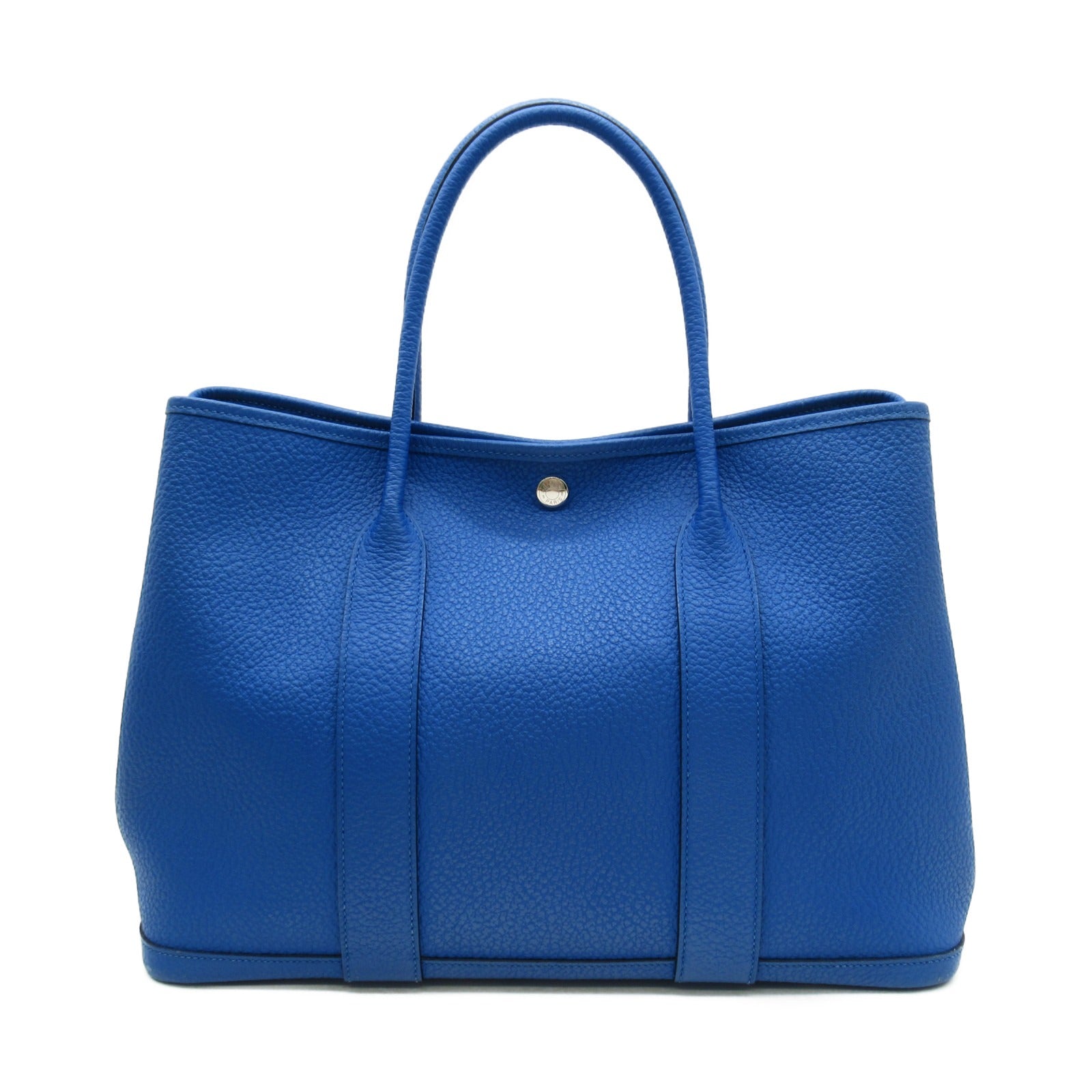 Hermes Hermes Garden Party PM Tote Bag Leather Country  Blue Garden Party PM