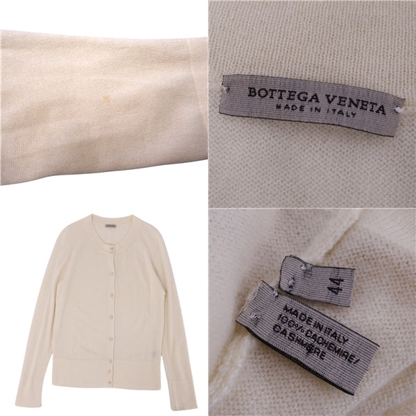 Bottega Veneta BOTTEGA VENETA Nitted Cardigan Long Sleeve Lingerie Cashmere 100% Tops  44 (equivalent to L) Ivory  BOTTEGA VENETA