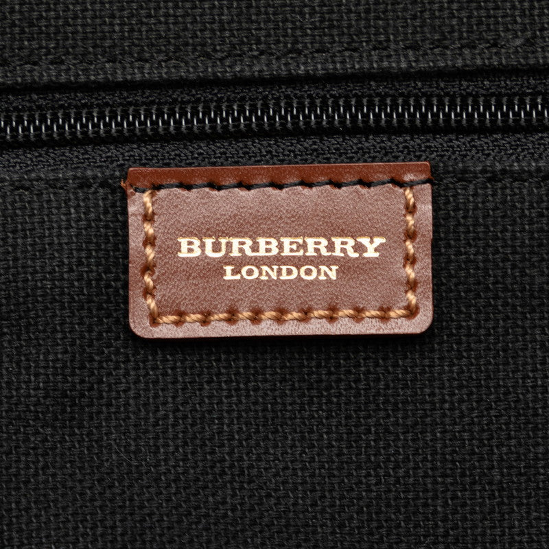 Burberry New Check  Handbag Beach Brown PVC Leather  BURBERRY