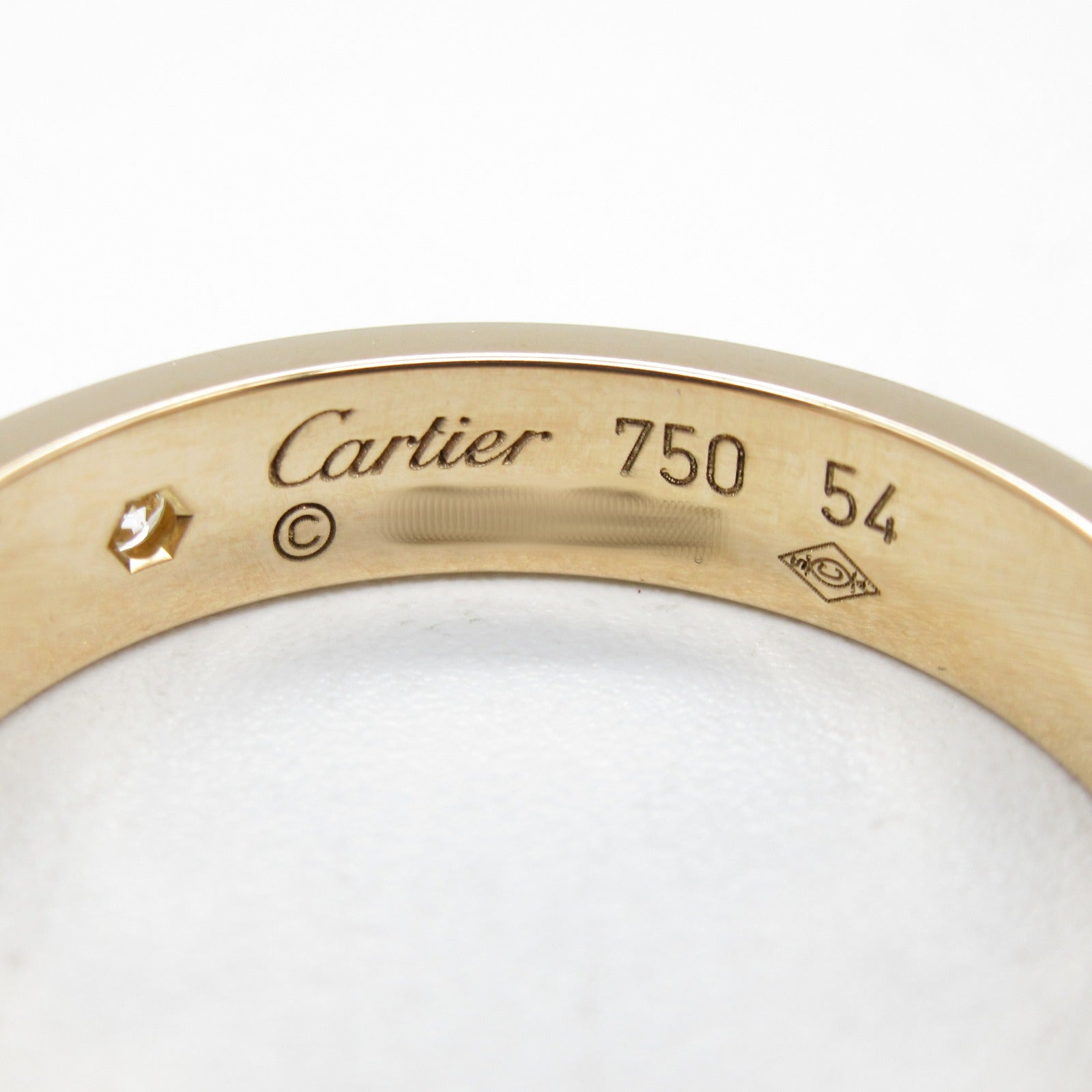 Cartier Cartier Mini 1P Diamond Ring Ring Ring Jewelry K18 (Yellow G) Diamond  Cleaner