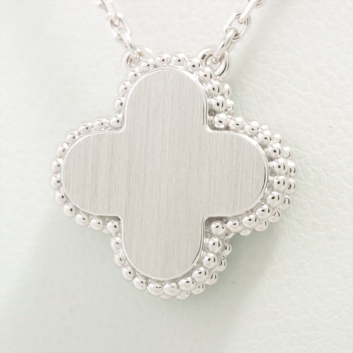 Van Cleef & Arpels Vintage Alhambra Diamond Necklace 750 （WG） 7.0g 沙拉綠