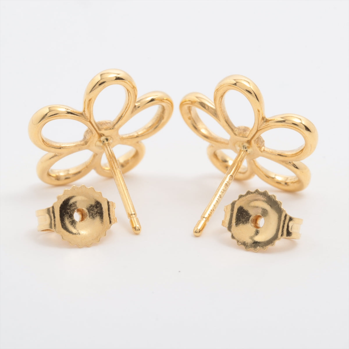 Tiffany&#39;s Garden Flower Diamond Stud_Earrings 750 (YG) 2.1g