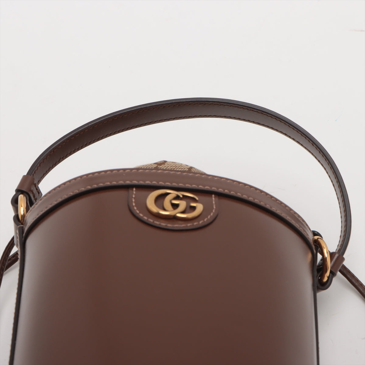 Gucci GG canvas fice handbag brown 760201