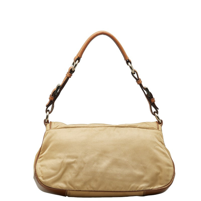Prada Triangle Logo  One Shoulder Bag Handbag G Nylon Leather  Prada