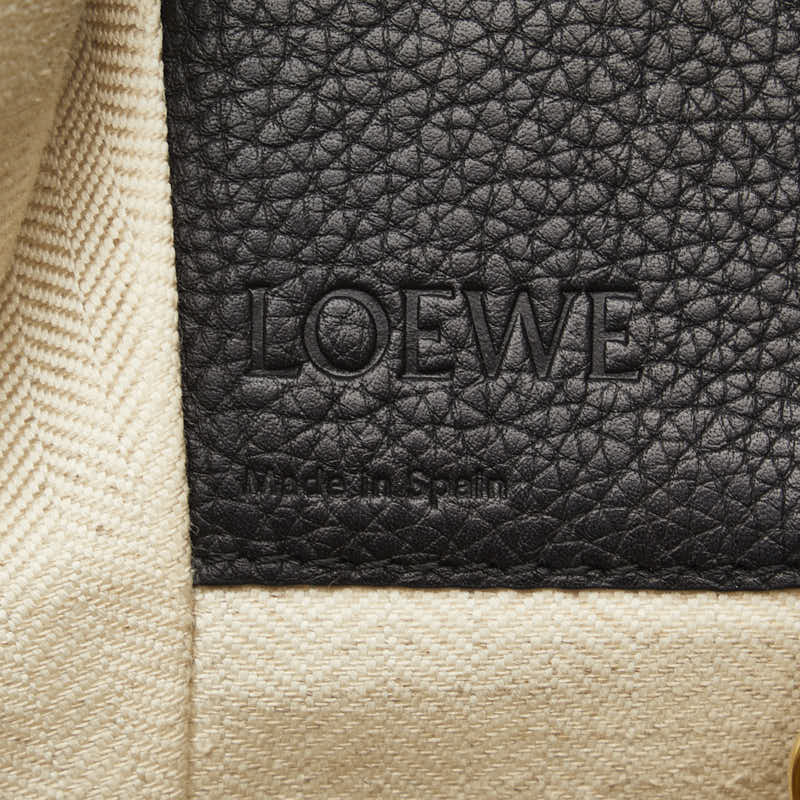 Loewe Hammock 小號單肩包 2WAY 白色棕色黑色皮革 LOEWE