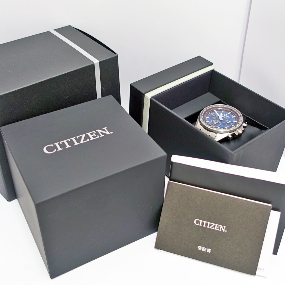 CITIZEN Citizen Atessa CC4000-59L Direct Flight EcoDrive Solar GPS Radiowave Titanium Blue  Watch