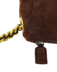 Prada Brown Suede Shoulder Bag