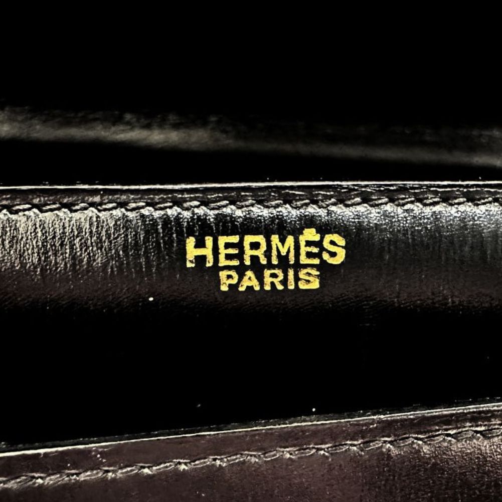 Hermes Vintage Handbag Box  Black Handbag Flap Vintage  B-Rank Quality Handbag