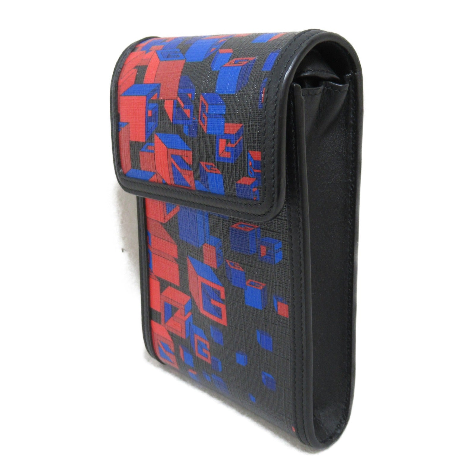 Gucci Gucci Square G Space Pochette Shoulder Bag Shoulder Bag PVC Coated Canvas Men  Black/Red/Blue 63766