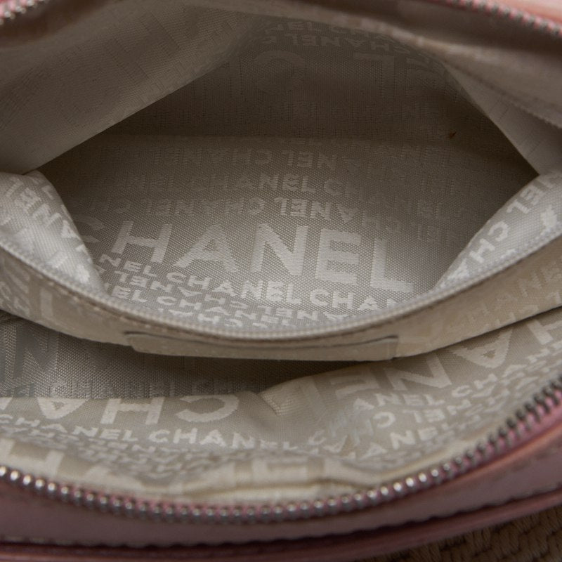 CHANEL 【CHANEL】 logo one-chain sder ram s  cotton beige × pink (silver g) shellder bag miniature shellder bag ladies shellder bag hybrid 【 Ship】 Himalan bookstore online