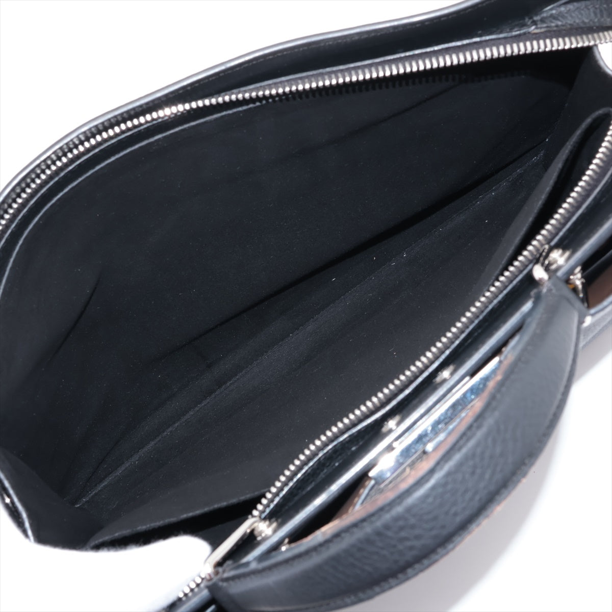 Fendi Peekaboo ICEYU Medium Leather Business Bag Black 7VA529