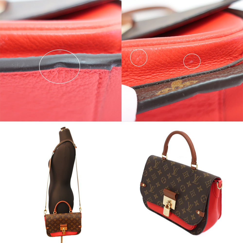 Louis Vuitton PM Monogram M44548 Handbag Shoulder 2WAY G Gold