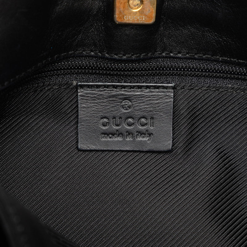 Gucci GG canvas one-shoulder bag handbag 001 4231 black canvas leather ladies Gucci