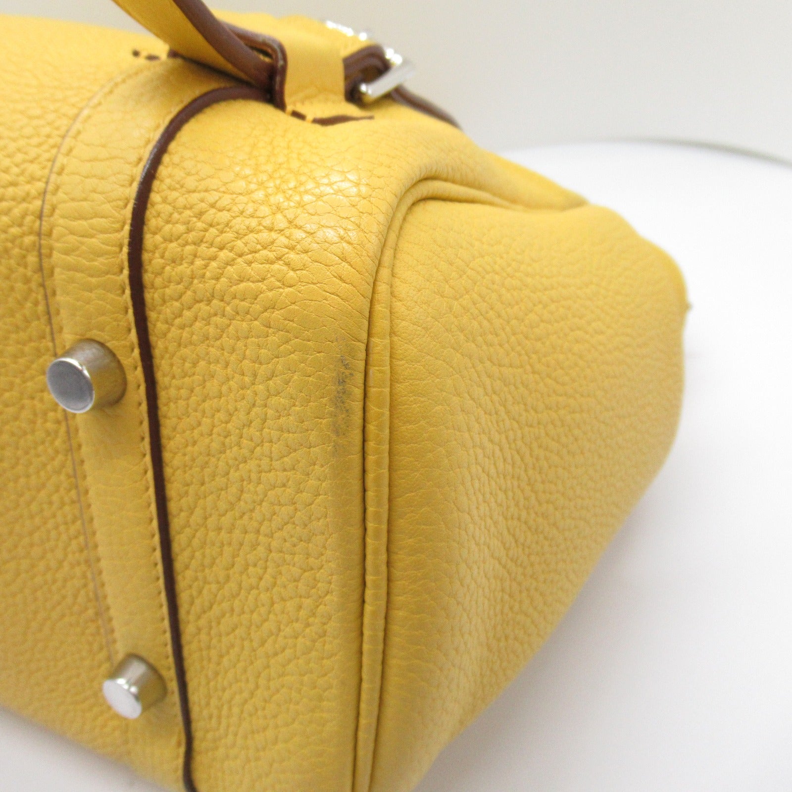 Hermes Hermes Pull Sands 35 Handbag Handbag Leather Triumphant  Yellow
