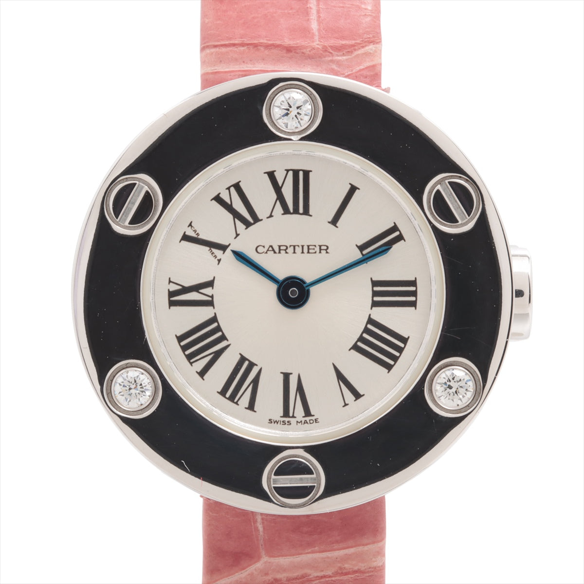Cartier  Watch WE800131 WG  Leather QZ Silver