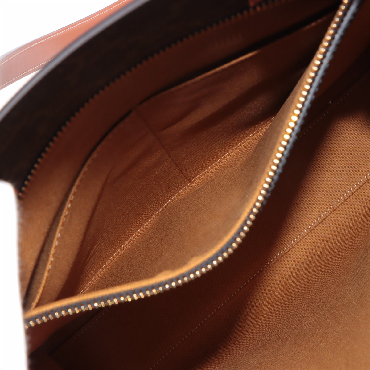 Celine f Vertical Cover PVC Leather 2WAY Handbag Brown