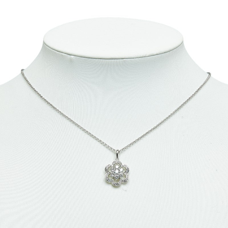 Pt900 platinum Pt850 platinum diamond 1.02ct pendant necklace ladies