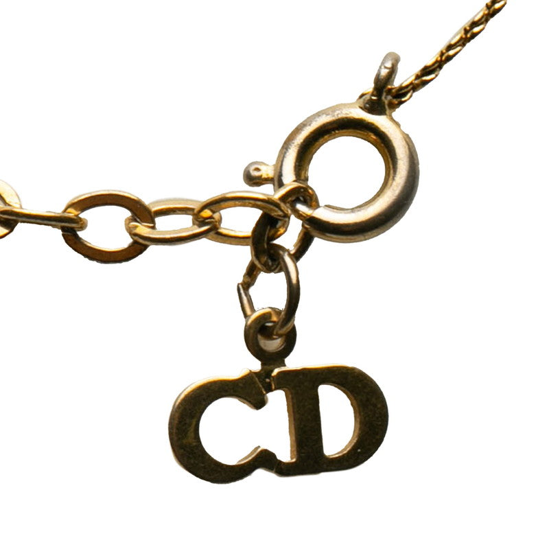 Dior CD logo line stone necklace g makeup ladies Dior