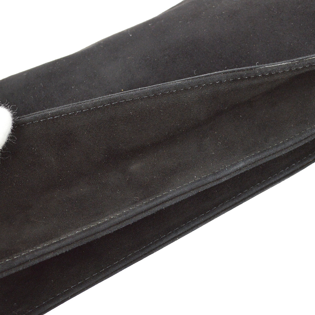 Fendi 黑色絨面革長方形手提包