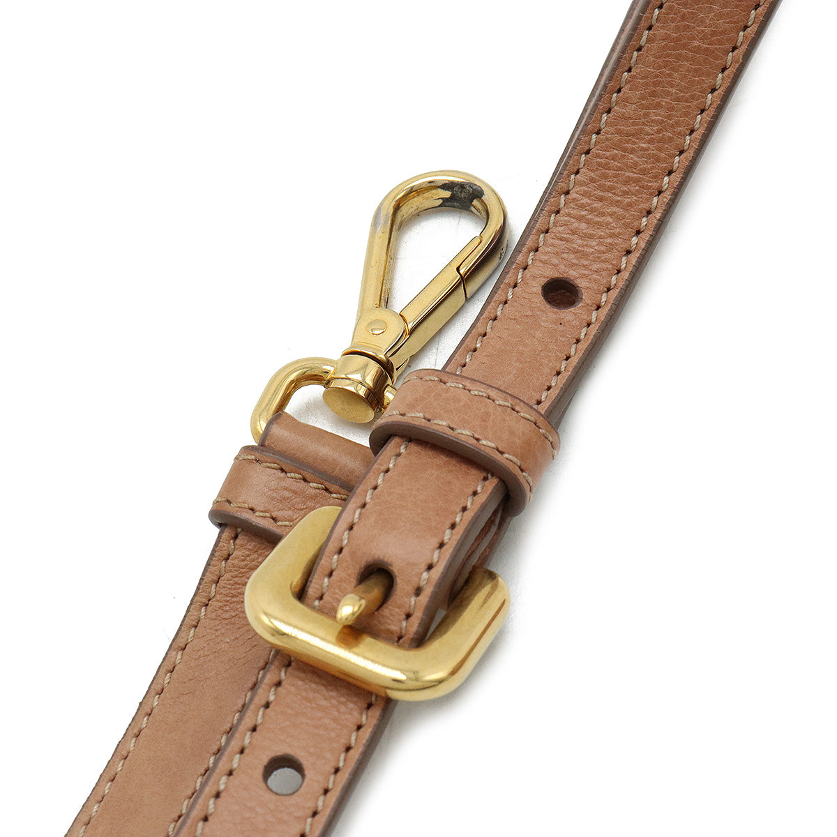 PRADA Prada Ribbon Handbag 2WAY Shoulder Bag Leather CAMMEO Pink Beige Gold  Domestic Boutique Purchases BN2245