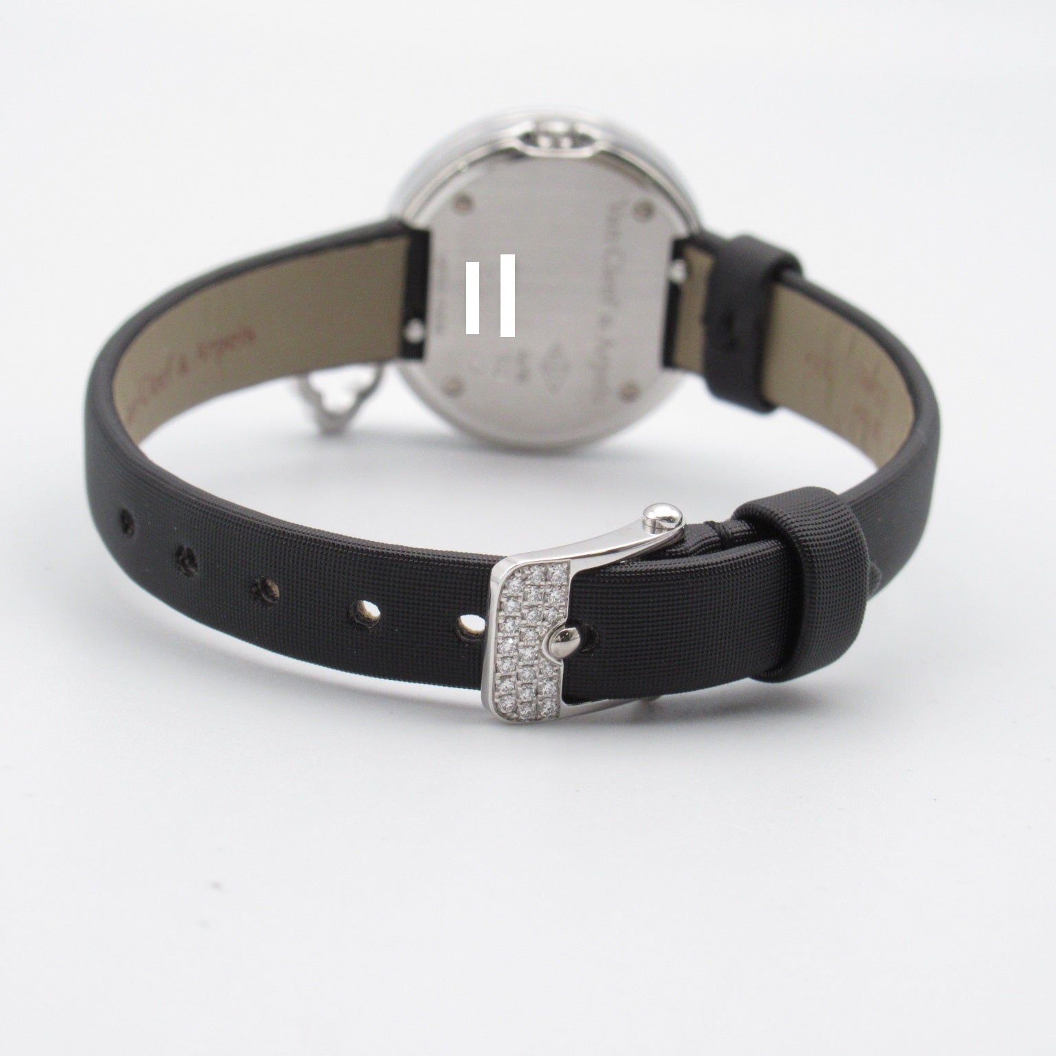 Van Cleef &amp; Arpels Van Cleef &amp; Arpels Charm Mini Watch Watch K18WG (White G) Leather Belt  Silver  VCARO29900