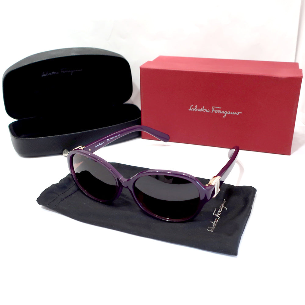 Ferragamo S SF841SA-500 5815 135 Brown Pearl Purple G   Women Box Sunglasses Case Preservation Bag