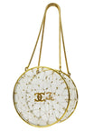 Chanel Clear Beaded Round Party Handbag