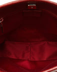 Gucci GG Canvas One Shoulder Bag Handbag 113012 Red Canvas Leather Women's