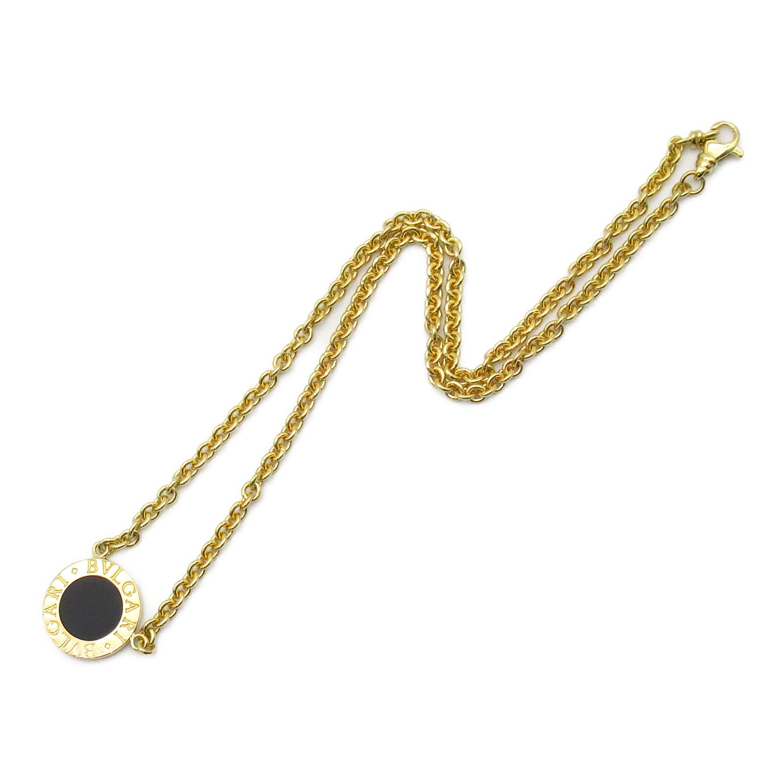 Bulgari BVLGARI n Onyx necklace necklace jewelry K18 (yellow g) Onyx  Black
