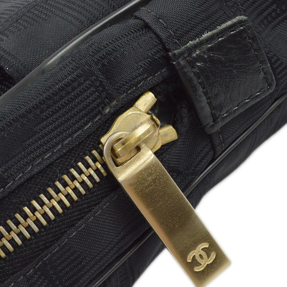 Chanel 2001-2003 Black Jacquard New Travel Line Shoulder Bag