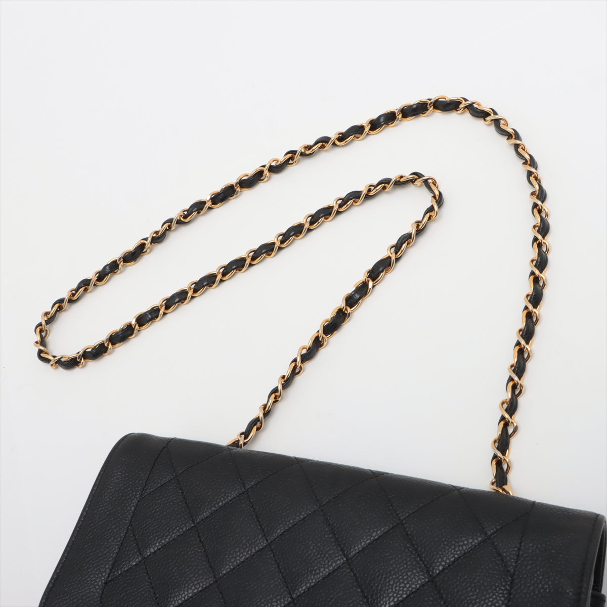 Chanel Matrasse Caviar S Single Chain Bag Diamond Flap Black G  3rd
