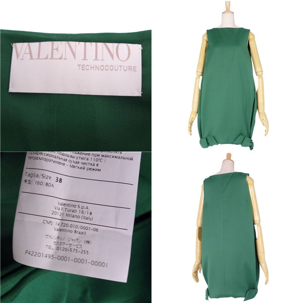 Valentino One Earrings  Sleeve Wool Tops  Made in Italy 38 (M equivalent) Green Mozzo NODEST