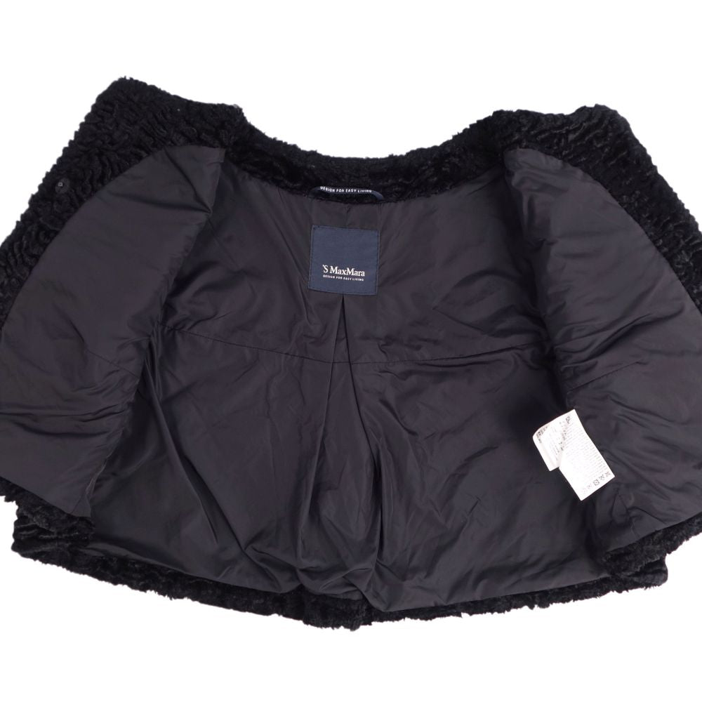 S’Max Mara Jacket Short Cotton   JI42 USA8 GB10 Black