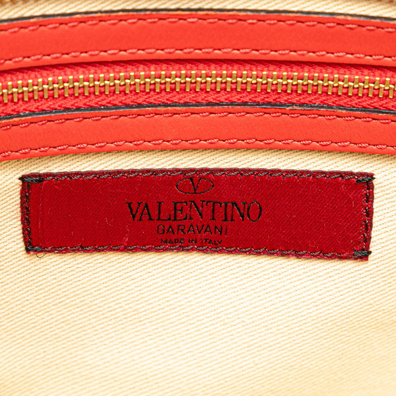 Valentino Rockstud Handbag 2WAY Red G Leather  VALENTINO