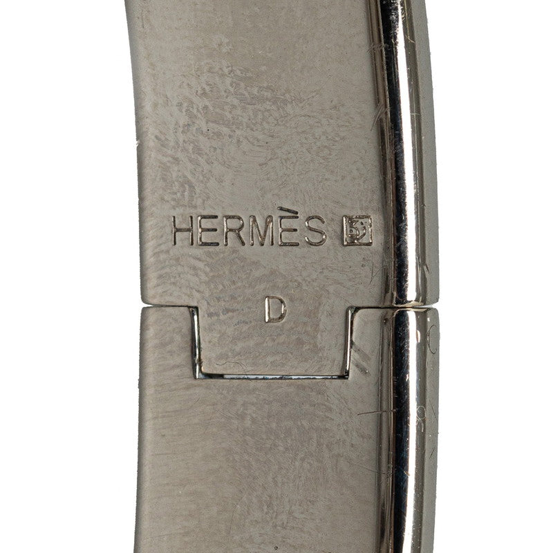 Hermes click crack H PM bungalow bracelet silver white metal emal ladies hermes