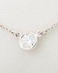 Tiffany Bazaar 1P Diamond Necklace Pt950 2.3g diameter approximately 4.57mm