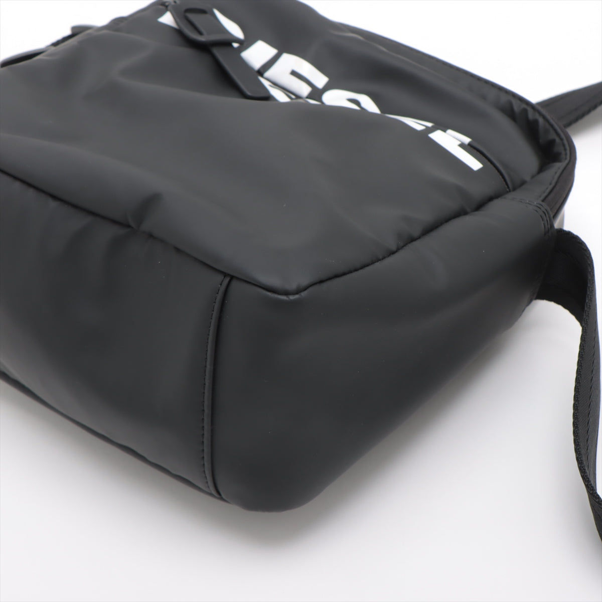 Diesel Logo Nylon Shoulder Bag Black