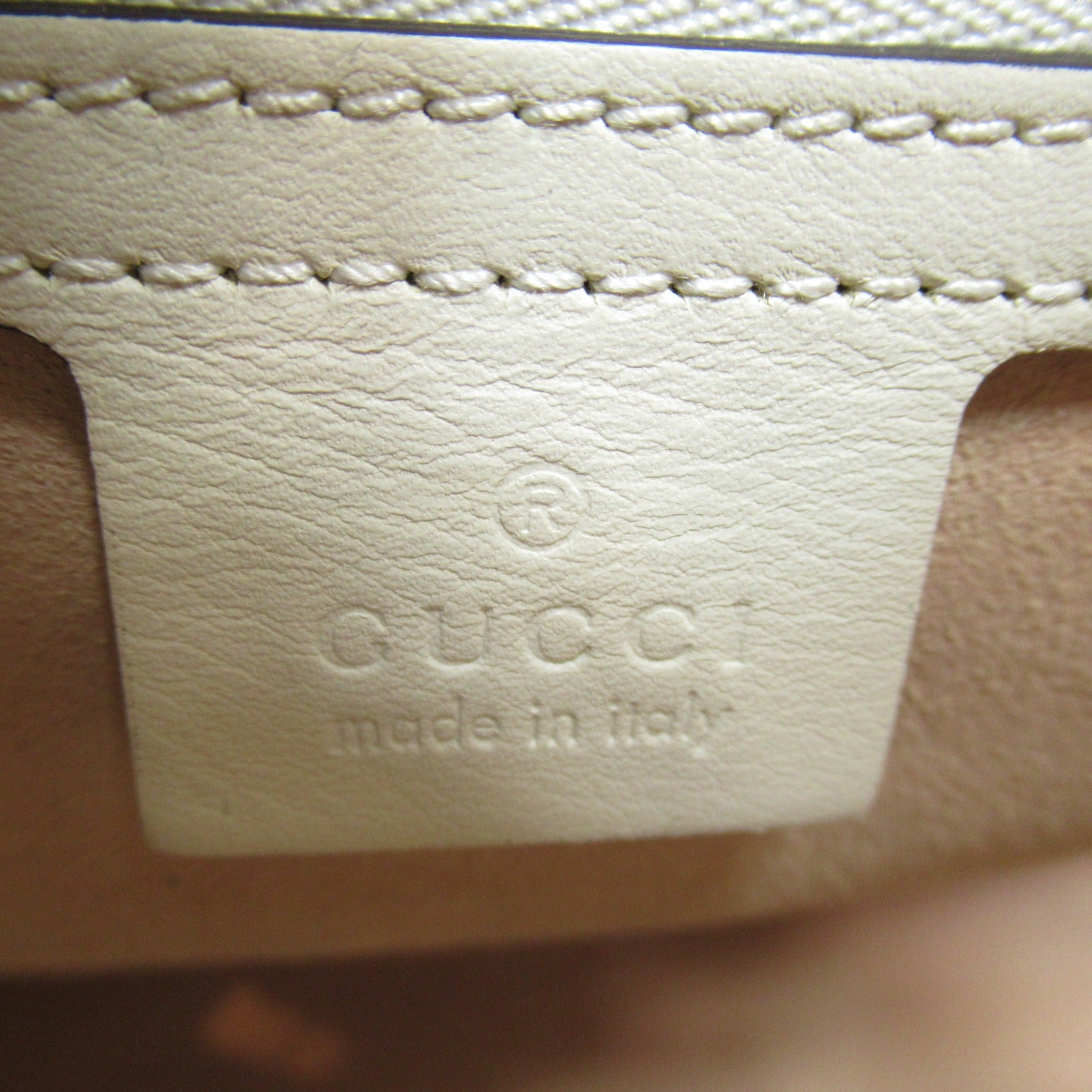 Gucci Gucci Chantrotot Bag Tortf Bag PVC Coated Canvas Leather  Beige/White 479197