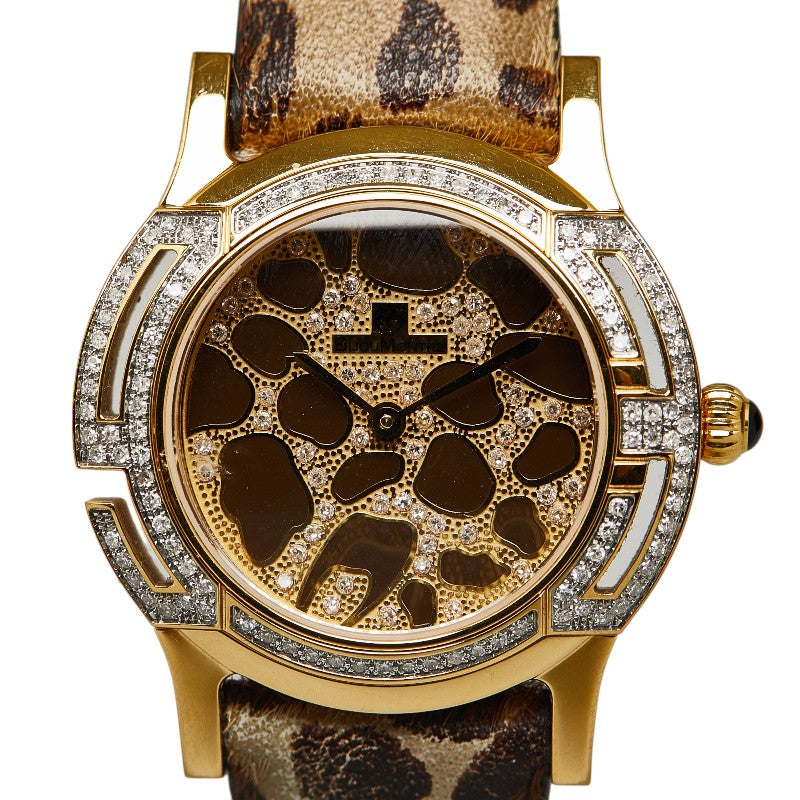 View Montreux Leopard Victoria Bezel Diamond Limited Watch 7622T Quartz G  Leather  BijouMontre