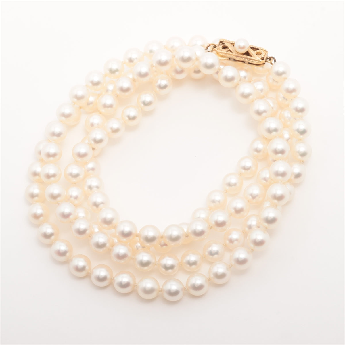 Micimoto Pearl Necklace K14 (YG) Total 42.8g About 6.0mm to 6.5mm