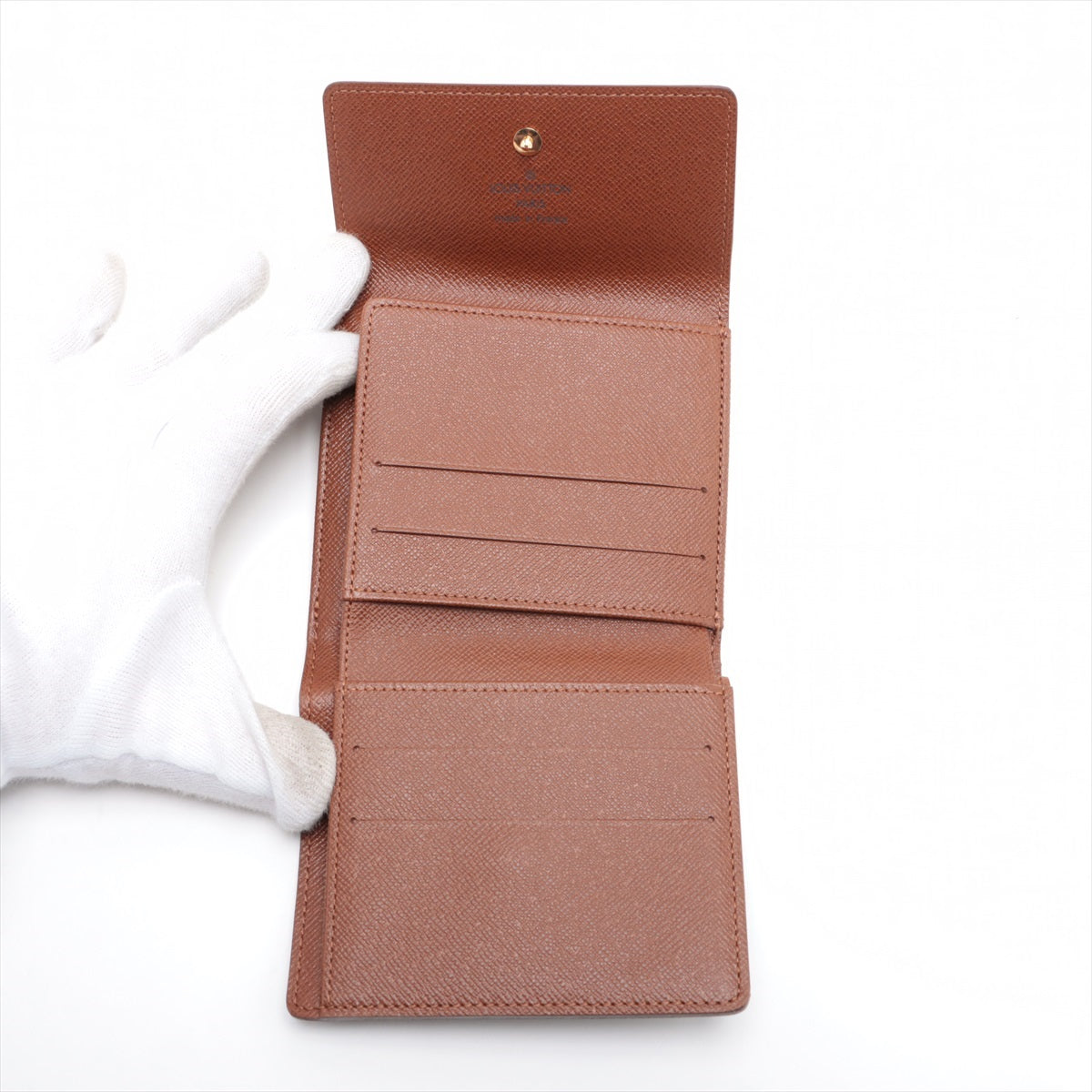 Louis Vuitton Monogram Port Monevier Cartcredi M61652 Brown Compact Wallet