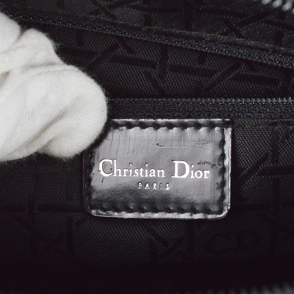 Christian Dior 1999 黑色牛仔布 Lady Dior Cannage 2way 單肩手提包