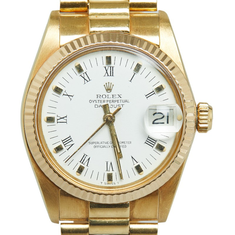 Rolex Datejust G Innocence  6827 Automatic Rolling White Dial K18 Gold  Rolex