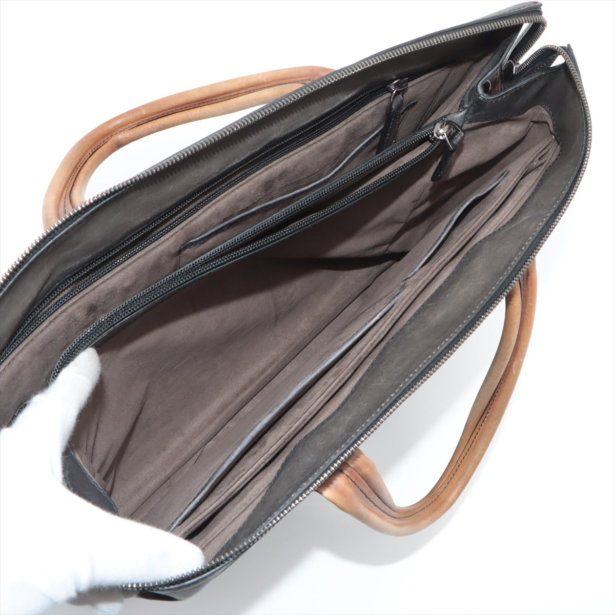 Belotti Topazpective Leather Tote Bag Black