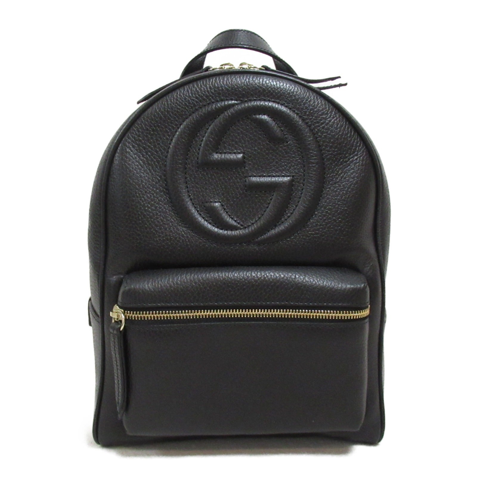 Gucci  Backpack Interlocking G Rucksack Backpack Leather  Black  536192