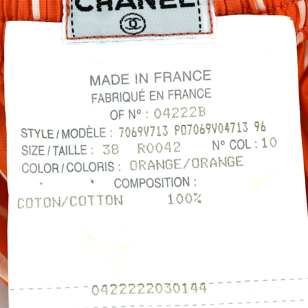 Chanel Half Pants Orange 
