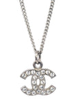 Chanel 2003 Crystal & Silver CC Necklace